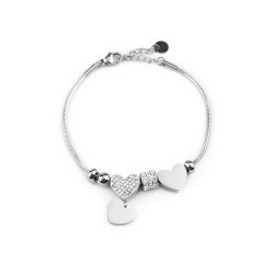 Stainless steel bracelet - Silver (1 Piece)