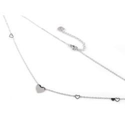 Halskette aus edelstahl herz - Silber (1 Stück)