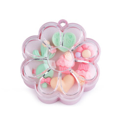 Set of children's rings in a box - cat, flower - Random mix (1 Box)