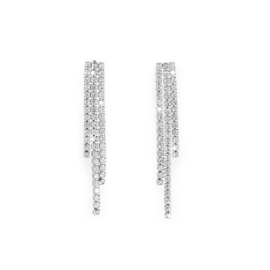 Cercei cu strasuri din otel inoxidabil - Cristal (1 Pereche) Cercei cu strasuri din otel inoxidabil - Cristal (1 Pereche)