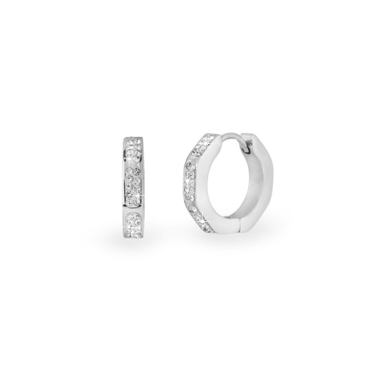 Wtainless steel earrings with rhinestones - Crystal (2 Pairs) Wtainless steel earrings with rhinestones - Crystal (2 Pairs)