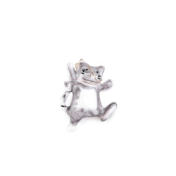 Brooch - cat - Grey (1 Piece)