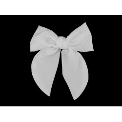 Kokarda do włosów / spinka automatyczna - White (1 Sztuka)