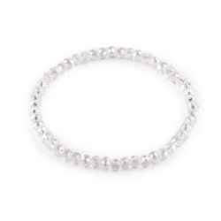 Bransoletka elastyczna z szlifowanymi koralikami - Crystal (1 Sztuka)