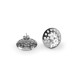 Earring studs with mesh ø16; 18; 20 mm made of stainless steel - Platinum (2 Pieces) Earring studs with mesh ø16; 18; 20 mm made of stainless steel - Platinum (2 Pieces)
