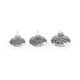 Earring studs with mesh ø16; 18; 20 mm made of stainless steel - Platinum (2 Pieces) Earring studs with mesh ø16; 18; 20 mm made of stainless steel - Platinum (2 Pieces)