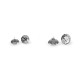 Earring studs with mesh ø16; 18; 20 mm made of stainless steel - Platinum (2 Pieces) Earring studs with mesh ø16; 18; 20 mm made of stainless steel - Platinum (2 Pieces)