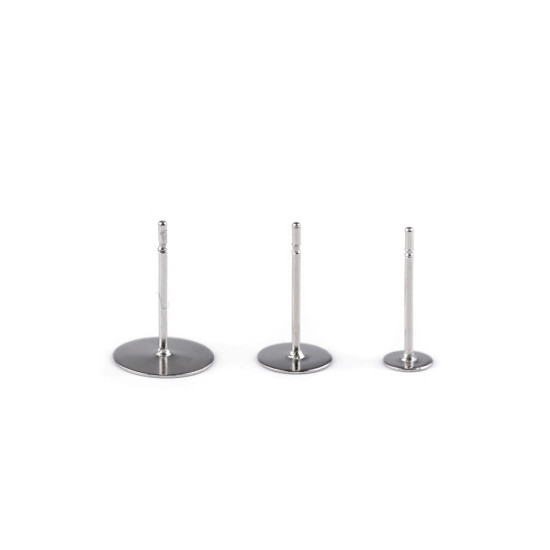 Stainless steel diy stud earrings posts ø4; 6; 8 mm - Platinum (8 Pieces) Stainless steel diy stud earrings posts ø4; 6; 8 mm - Platinum (8 Pieces)