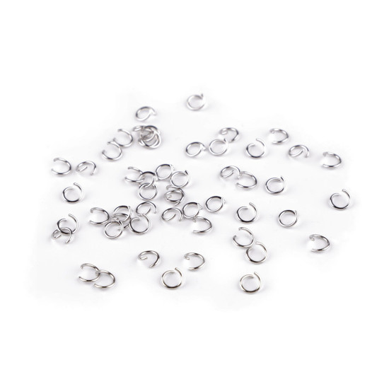 Anneau de connexion fendu en acier inoxydable ø 6 ; 7 mm - Platine (150 Pièces) Anneau de connexion fendu en acier inoxydable ø 6 ; 7 mm - Platine (150 Pièces)