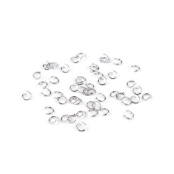 Anneau de connexion fendu en acier inoxydable ø 6 ; 7 mm - Platine (150 Pièces)
