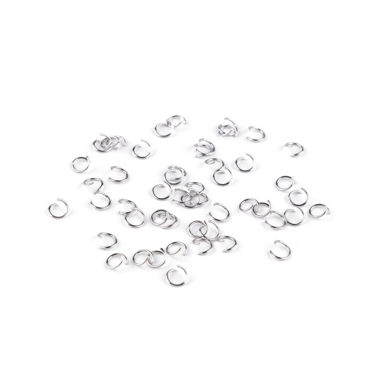 Anneau de connexion fendu en acier inoxydable ø 6 ; 7 mm - Platine (150 Pièces) Anneau de connexion fendu en acier inoxydable ø 6 ; 7 mm - Platine (150 Pièces)