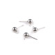 Stainless steel earring stud with ball ø6 mm - Platinum (100 Pieces) Stainless steel earring stud with ball ø6 mm - Platinum (100 Pieces)