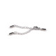 Lobster clasp carabiner with extension chain and stainless steel ends - Platinum (1 Piece) Lobster clasp carabiner with extension chain and stainless steel ends - Platinum (1 Piece)