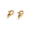 Carabiner with stainless steel connecting ring 7x10; 7x12 mm - Gold (2 Pieces)