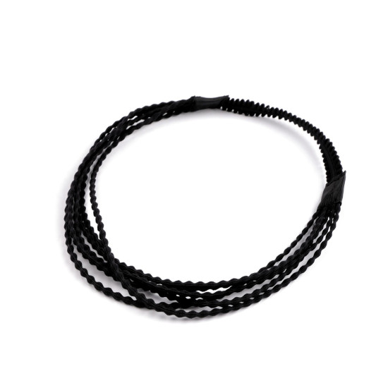 Elastic hairband, multi-row - Black (1 Piece) Elastic hairband, multi-row - Black (1 Piece)