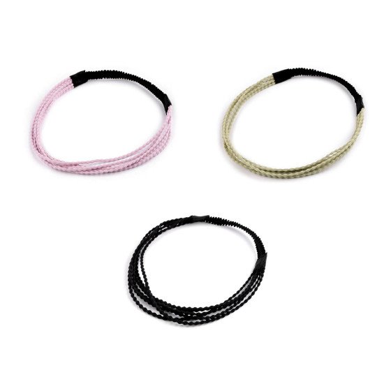 Elastic hairband, multi-row - Black (1 Piece) Elastic hairband, multi-row - Black (1 Piece)