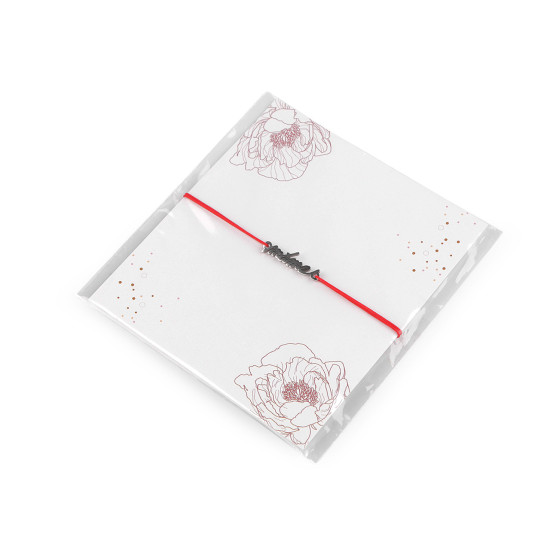 Bracelet with stainless steel pendant, máma - Red (2 Pieces) Bracelet with stainless steel pendant, máma - Red (2 Pieces)
