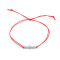 Bracciale con ciondolo in acciaio inossidabile, motivo: mamma - Rosso (1 Pezzo)