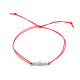 Bracelet with stainless steel pendant, máma - Red (2 Pieces) Bracelet with stainless steel pendant, máma - Red (2 Pieces)