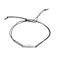 Bracelet with stainless steel pendant, máma - Black (1 Piece)