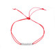 Bracelet with stainless steel pendant, máma - Red (2 Pieces) Bracelet with stainless steel pendant, máma - Red (2 Pieces)