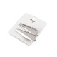 Hair clips with teeth, 55 mm - Silver (1 Card) Hair clips with teeth, 55 mm - Silver (1 Card)