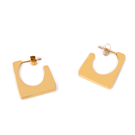 Pendientes de acero inoxidable - Oro (1 Par) Pendientes de acero inoxidable - Oro (1 Par)