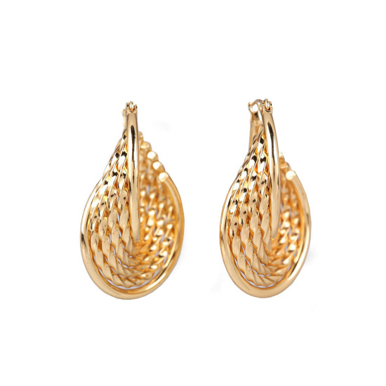 Pendientes de acero inoxidable - Oro (1 Par) Pendientes de acero inoxidable - Oro (1 Par)