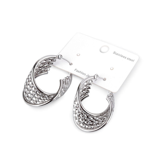 Pendientes de acero inoxidable - Oro (1 Par) Pendientes de acero inoxidable - Oro (1 Par)