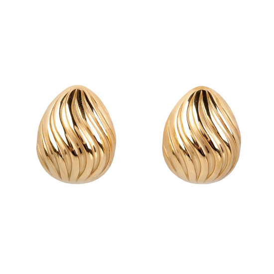 Pendientes de acero inoxidable - Oro (1 Par) Pendientes de acero inoxidable - Oro (1 Par)