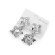 Ohrringe aus edelstahl blumen - Silber (1 Paar) Ohrringe aus edelstahl blumen - Silber (1 Paar)