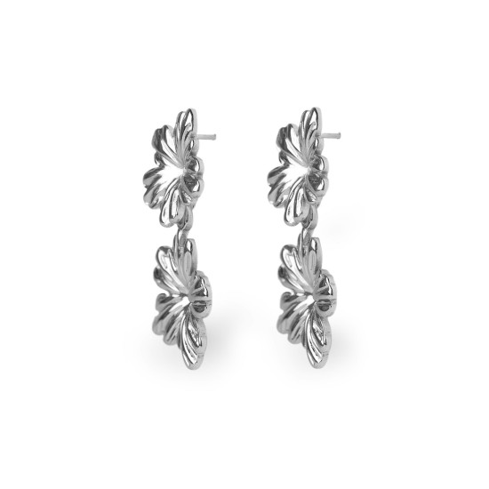 Ohrringe aus edelstahl blumen - Silber (1 Paar) Ohrringe aus edelstahl blumen - Silber (1 Paar)