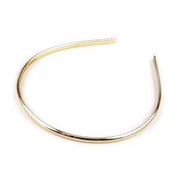Plastic hairband, metallic - Gold lt. (12 Pieces)