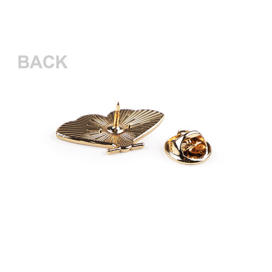 Broszka / pins motyl / ćma - Pudrowy (3 Sztuki)