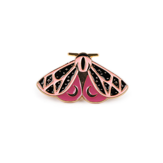 Broszka / pins motyl / ćma - Pudrowy (3 Sztuki)