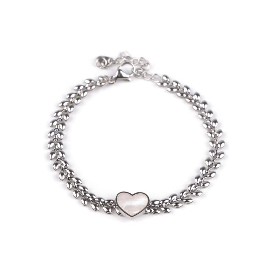 Armband aus edelstahl herz - Silber (1 Stück) Armband aus edelstahl herz - Silber (1 Stück)
