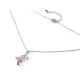 Stainless steel butterfly necklace with rhinestones - Crystal (1 Piece) Stainless steel butterfly necklace with rhinestones - Crystal (1 Piece)