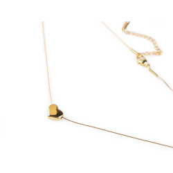 Halskette aus edelstahl herz - Gold (1 Stück)