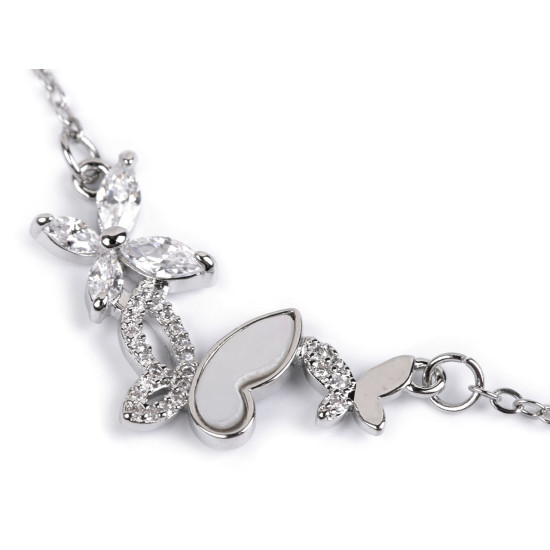Naszyjnik ze stali nierdzewnej motyle z szlifowanymi kamyczkami - Crystal (2 Sztuki) Naszyjnik ze stali nierdzewnej motyle z szlifowanymi kamyczkami - Crystal (2 Sztuki)