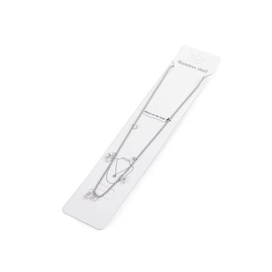 Naszyjnik ze stali nierdzewnej z szlifowanymi kamyczkami - Crystal (2 Sztuki) Naszyjnik ze stali nierdzewnej z szlifowanymi kamyczkami - Crystal (2 Sztuki)