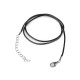 Cordon ciré avec mousqueton en acier inoxydable, longueur 45 cm - Noir (2 Pièces) Cordon ciré avec mousqueton en acier inoxydable, longueur 45 cm - Noir (2 Pièces)