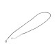Cordon ciré avec mousqueton en acier inoxydable, longueur 45 cm - Noir (2 Pièces) Cordon ciré avec mousqueton en acier inoxydable, longueur 45 cm - Noir (2 Pièces)