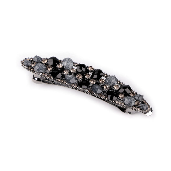 Barrettes à cheveux avec strass - Jais (3 Pièces) Barrettes à cheveux avec strass - Jais (3 Pièces)