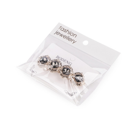 Barrettes à cheveux avec strass - Diamant noir (3 Pièces) Barrettes à cheveux avec strass - Diamant noir (3 Pièces)