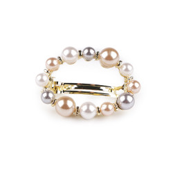 French hair clip with faux pearls - Pearl (1 Piece)