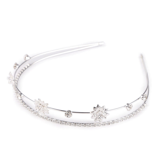 Double rhinestone tiara - Anthracite (3 Pieces) Double rhinestone tiara - Anthracite (3 Pieces)