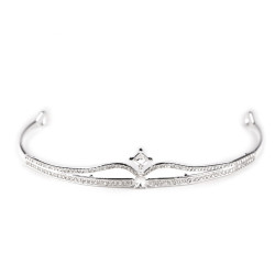Diadem / tiara sztrasowa - Crystal (1 Sztuka)