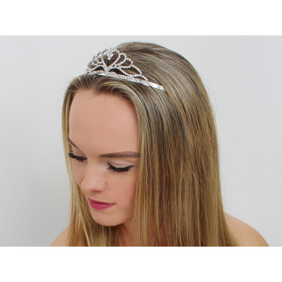 Diadem / tiara sztrasowa - Crystal (12 Sztuki) Diadem / tiara sztrasowa - Crystal (12 Sztuki)