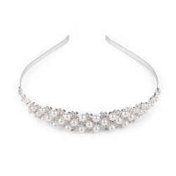 Cerchietto con strass, con perle - Cristallo (1 Pezzo)