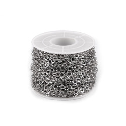 Łańcuszek ze stali nierdzewnej szerokość 3,8 mm metraż - Platyna (1 Metr)